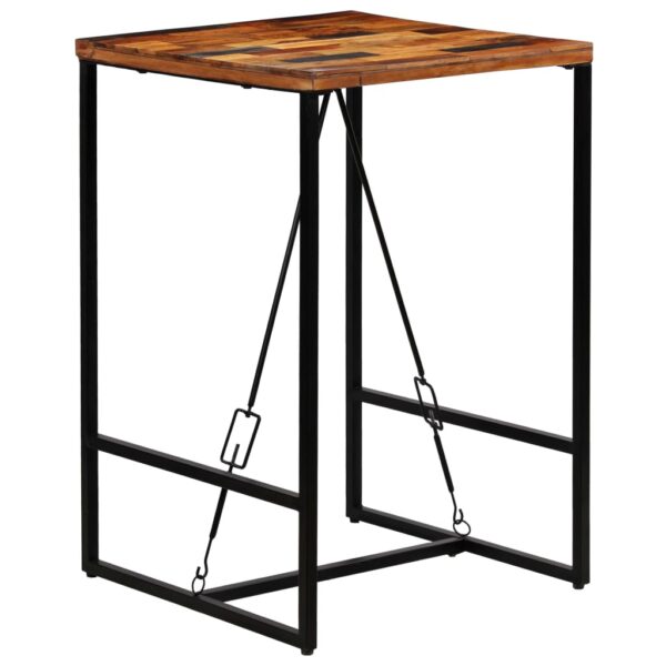 vidaXL barbord massivt genanvendt træ 70 x 70 x 106 cm