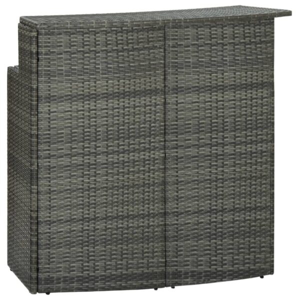 vidaXL barbord til haven 120x55x110 cm polyrattan grå