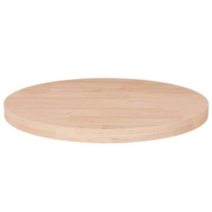 vidaXL rund bordplade Ø30x2,5 cm ubehandlet massivt egetræ