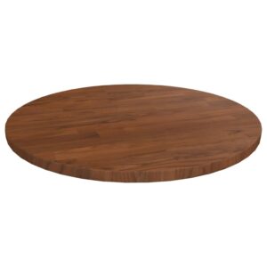 vidaXL rund bordplade Ø40x1,5 cm behandlet massivt egetræ mørkebrun