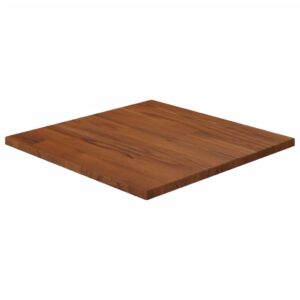 vidaXL firkantet bordplade 40x40x1,5 cm behandlet massivt eg mørkebrun