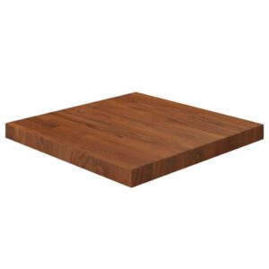 vidaXL firkantet bordplade 50x50x4 cm behandlet massivt eg mørkebrun