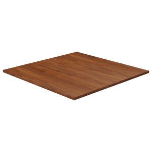 vidaXL firkantet bordplade 70x70x1,5 cm behandlet massivt eg mørkebrun