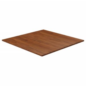 vidaXL firkantet bordplade 80x80x1,5 cm behandlet massivt eg mørkebrun