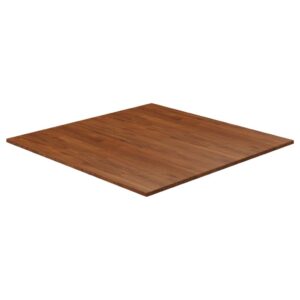 vidaXL firkantet bordplade 90x90x1,5 cm behandlet massivt eg mørkebrun