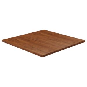 vidaXL firkantet bordplade 90x90x2,5 cm behandlet massivt eg mørkebrun
