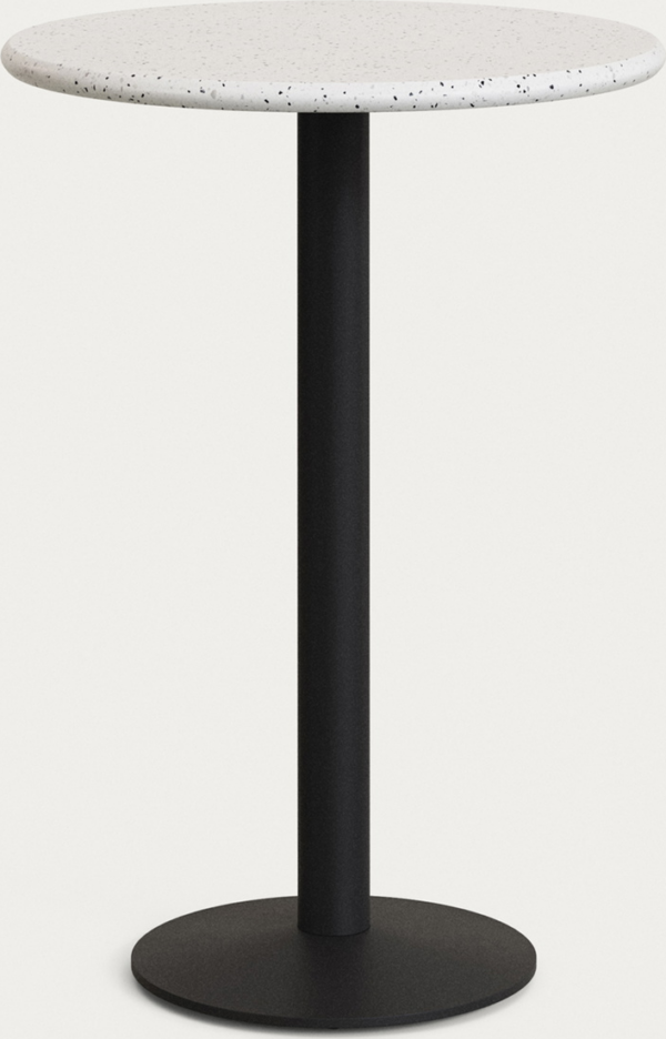 Saura Udendørs barbord sort/hvid (96 x Ø70 cm.)