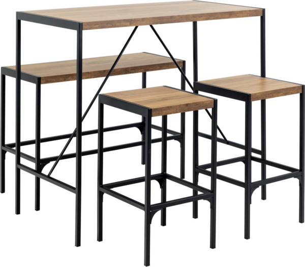 Kaelira, Barbord, Mat rustik eg, Melamin (H: 105 x B: 120 x D: 60)